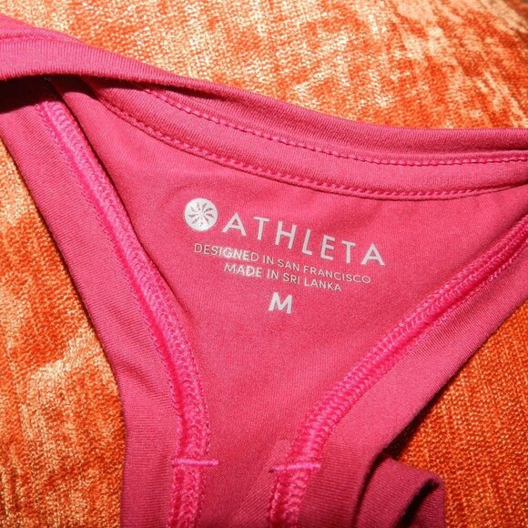 Athleta Womens Reddish Pinkish Workout Keyhole Athletic Tank Top Size Medium - Picture 8 of 8